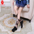 Black silk tube Socks Wholesale Custom Print Socks for girls